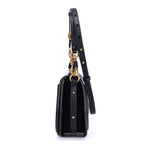Bolso de hombro Nile Bracelet Bag de piel de becerro negra
