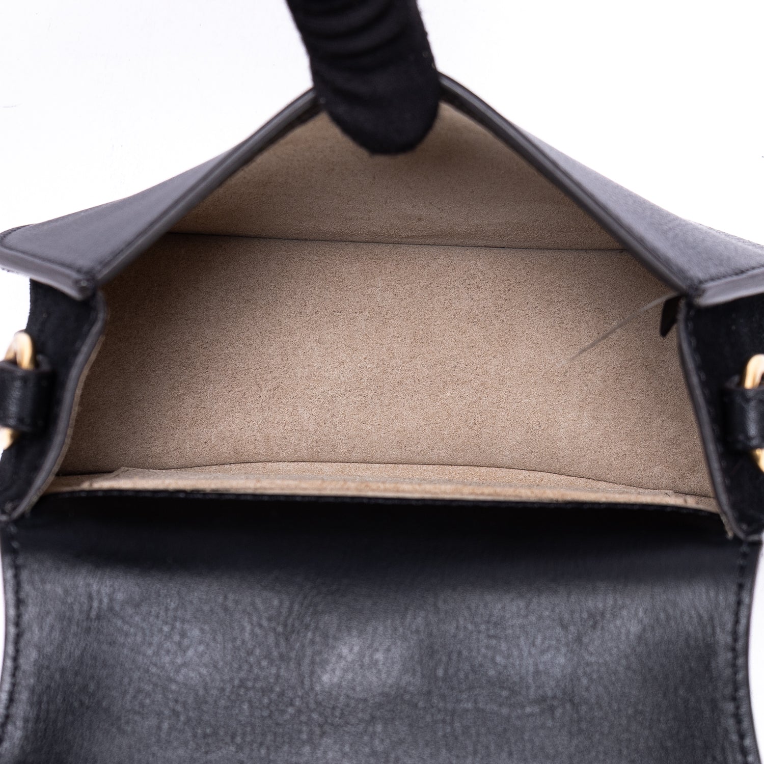 Bolso de hombro Nile Bracelet Bag de piel de becerro negra