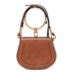 Bolso de mano Nile Bracelet Bag Piel de becerro lisa marrón