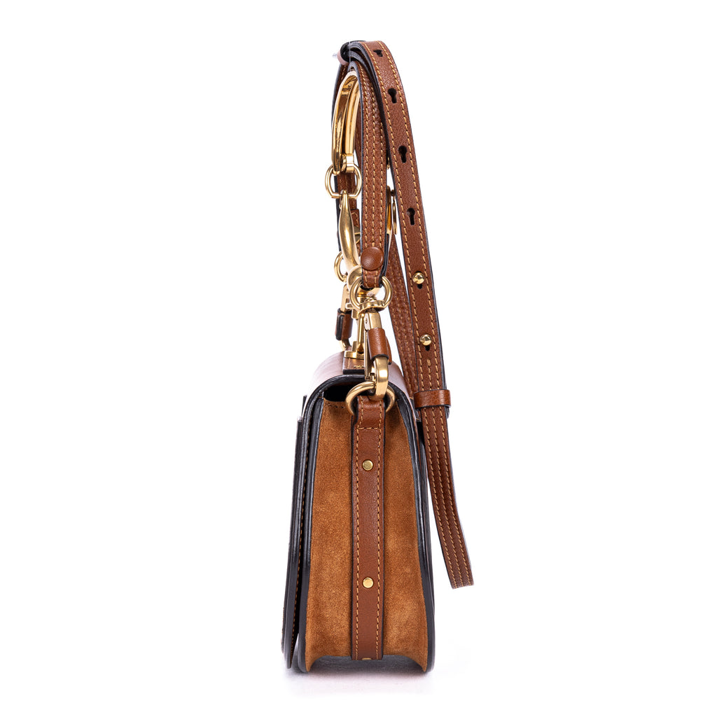 Bolso de mano Nile Bracelet Bag Piel de becerro lisa marrón