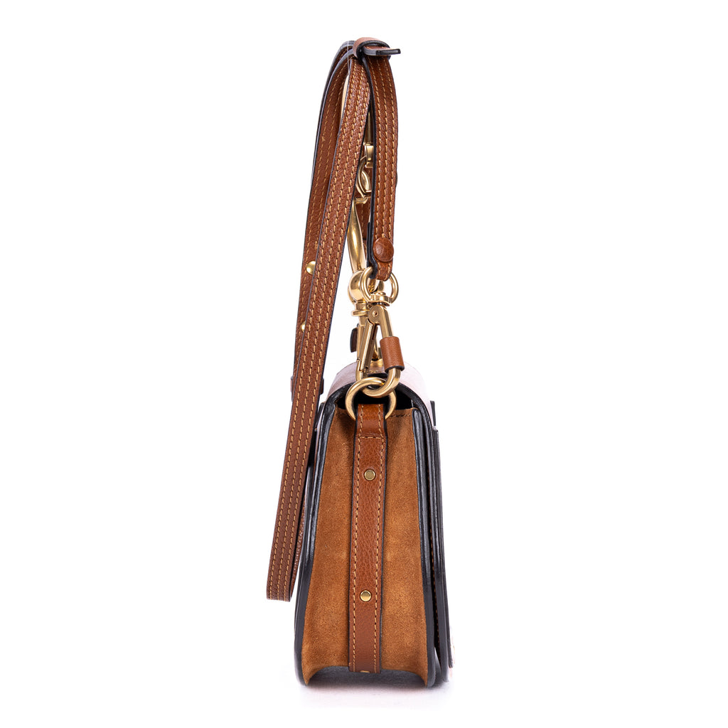 Bolso de mano Nile Bracelet Bag Piel de becerro lisa marrón