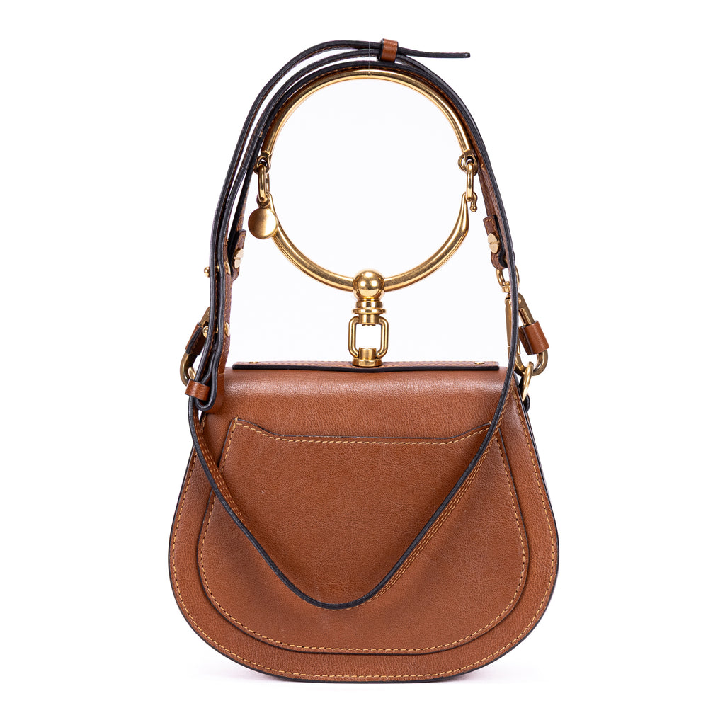 Bolso de mano Nile Bracelet Bag Piel de becerro lisa marrón