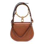 Bolso de mano Nile Bracelet Bag Piel de becerro lisa marrón