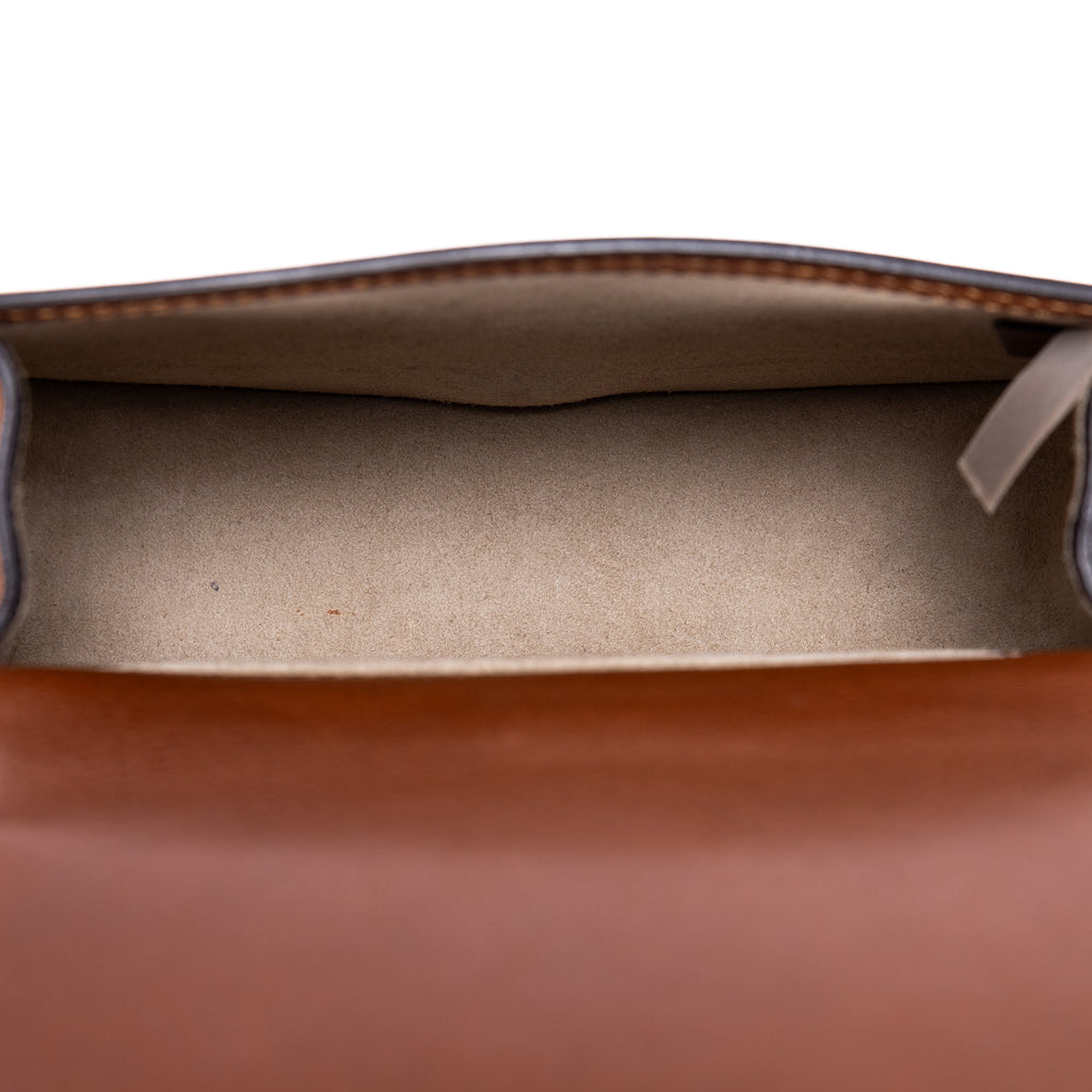 Bolso de mano Nile Bracelet Bag Piel de becerro lisa marrón
