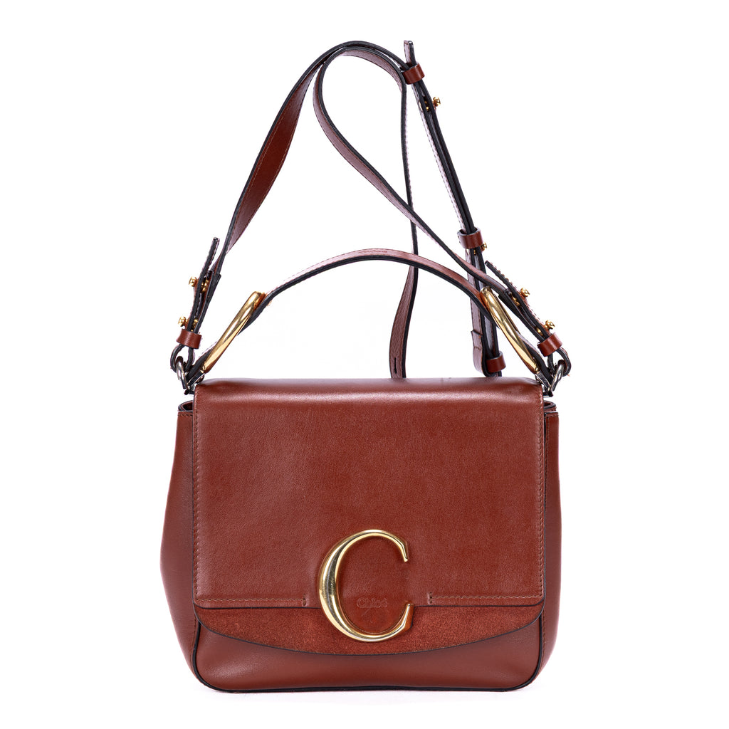 Shoulder Bag Small C Bag Small Brown Smooth Leather