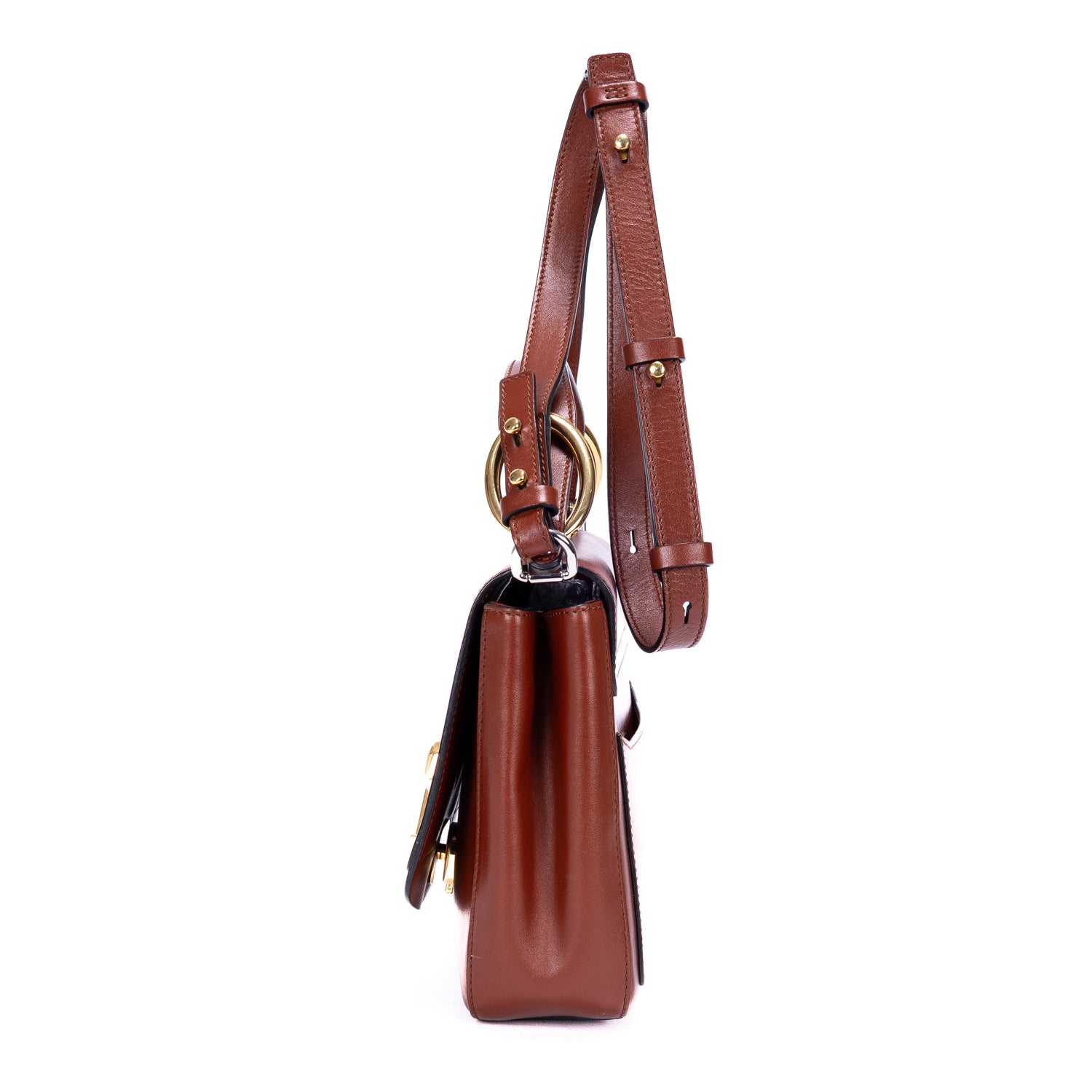 Shoulder Bag Small C Bag Small Brown Smooth Leather
