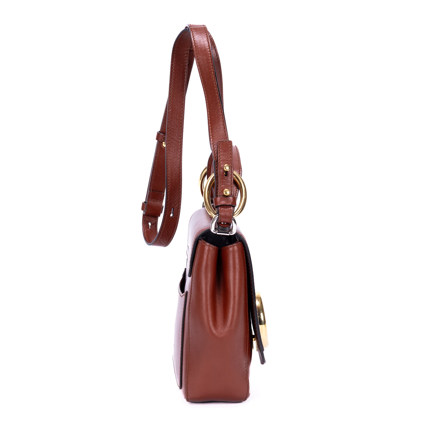 Shoulder Bag Small C Bag Small Brown Smooth Leather