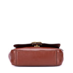 Sac bandoulière petit modèle en cuir lisse marron C Bag