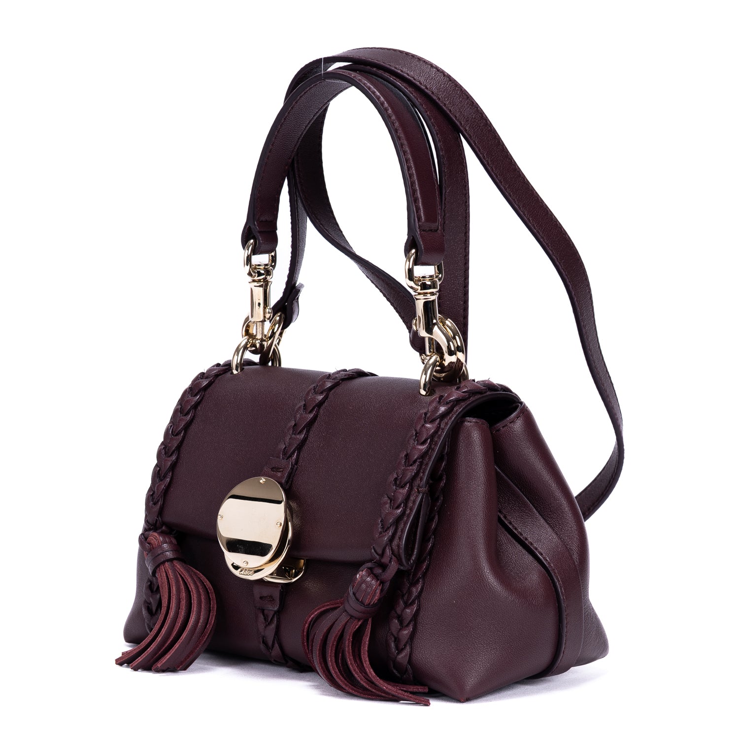 Shoulder Bag Penelope Bag Purple Smooth Calfskin Leather