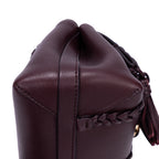 Bolso de hombro Penelope de piel de becerro lisa morada