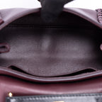 Bolso de hombro Penelope de piel de becerro lisa morada