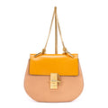 Shoulder Bag Drew Crossbody Small Orange Grained Calfskin Leather