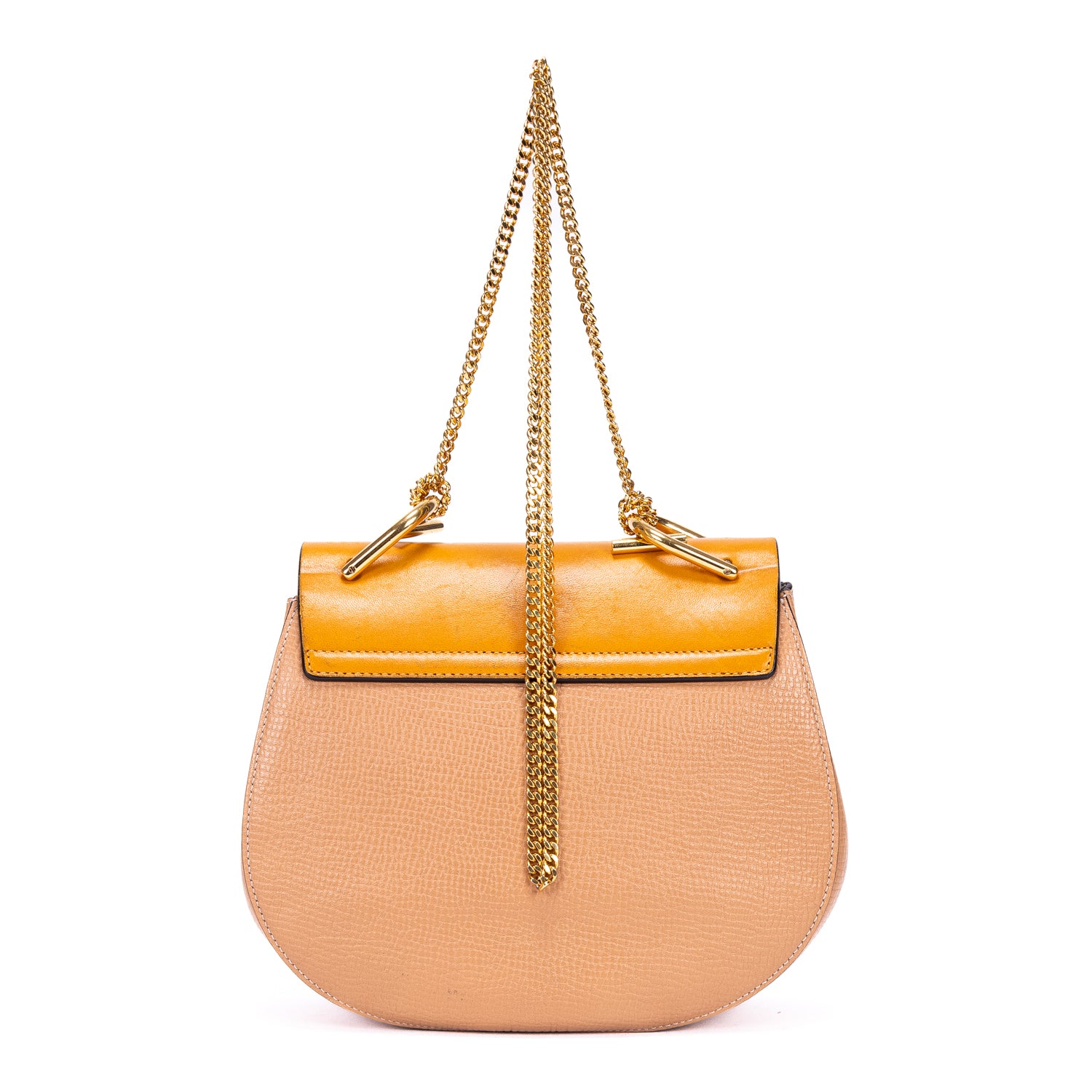 Shoulder Bag Drew Crossbody Small Orange Grained Calfskin Leather