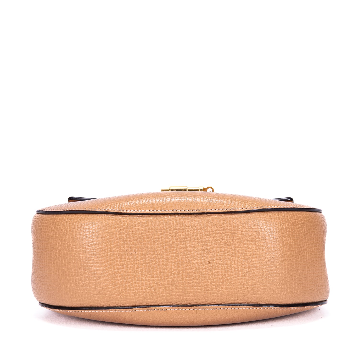 Shoulder Bag Drew Crossbody Small Orange Grained Calfskin Leather