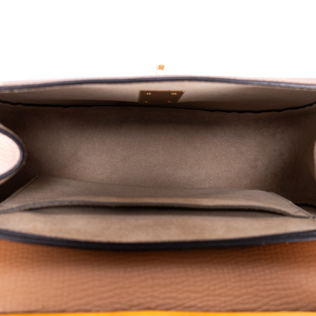 Shoulder Bag Drew Crossbody Small Orange Grained Calfskin Leather