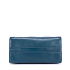 Bolso de hombro Annie Chain Piel de becerro lisa azul