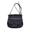 Bolso Bandolera Bamboo Nouveau Flecos Pequeño Piel Becerro Grabado Negro