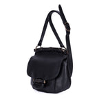 Bolso Bandolera Bamboo Nouveau Flecos Pequeño Piel Becerro Grabado Negro