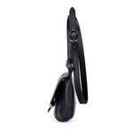 Bolso Bandolera Bamboo Nouveau Flecos Pequeño Piel Becerro Grabado Negro