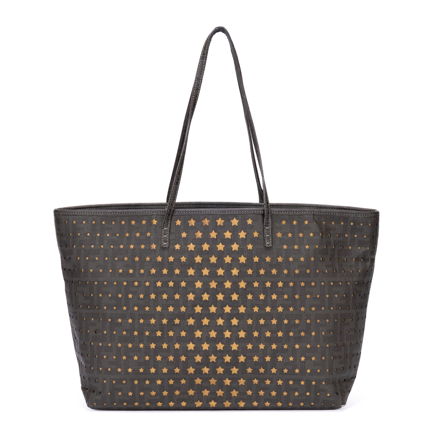 Shoulder Bag Spalmati Star Laser Cut Roll Tote Bag Dark Green Laser cut star Canvas