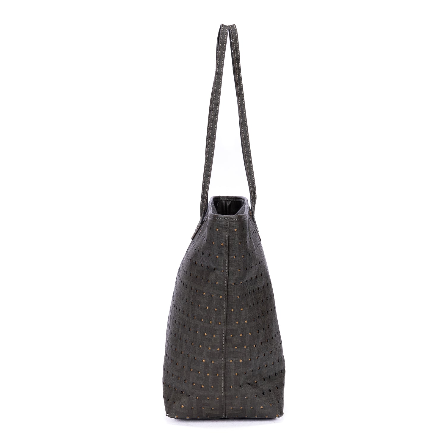 Shoulder Bag Spalmati Star Laser Cut Roll Tote Bag Dark Green Laser cut star Canvas