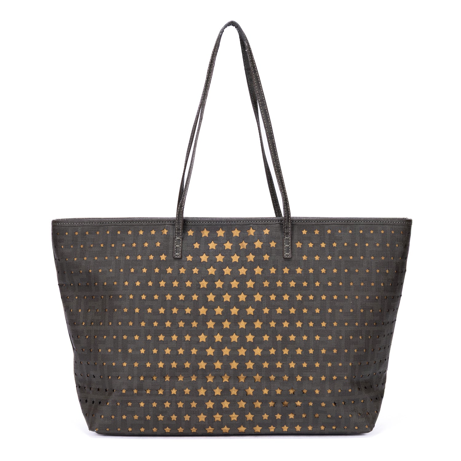Shoulder Bag Spalmati Star Laser Cut Roll Tote Bag Dark Green Laser cut star Canvas