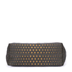Bandolera Spalmati Star Laser Cut Roll Tote Bag Verde oscuro Lona con estrellas cortadas a láser