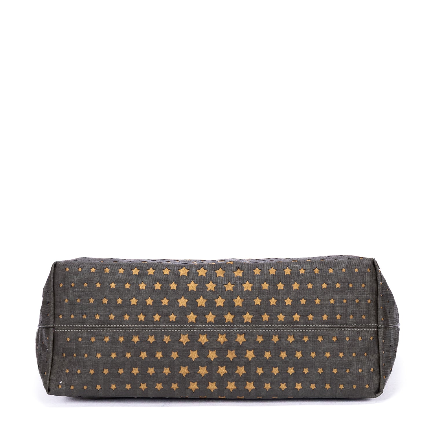 Bandolera Spalmati Star Laser Cut Roll Tote Bag Verde oscuro Lona con estrellas cortadas a láser