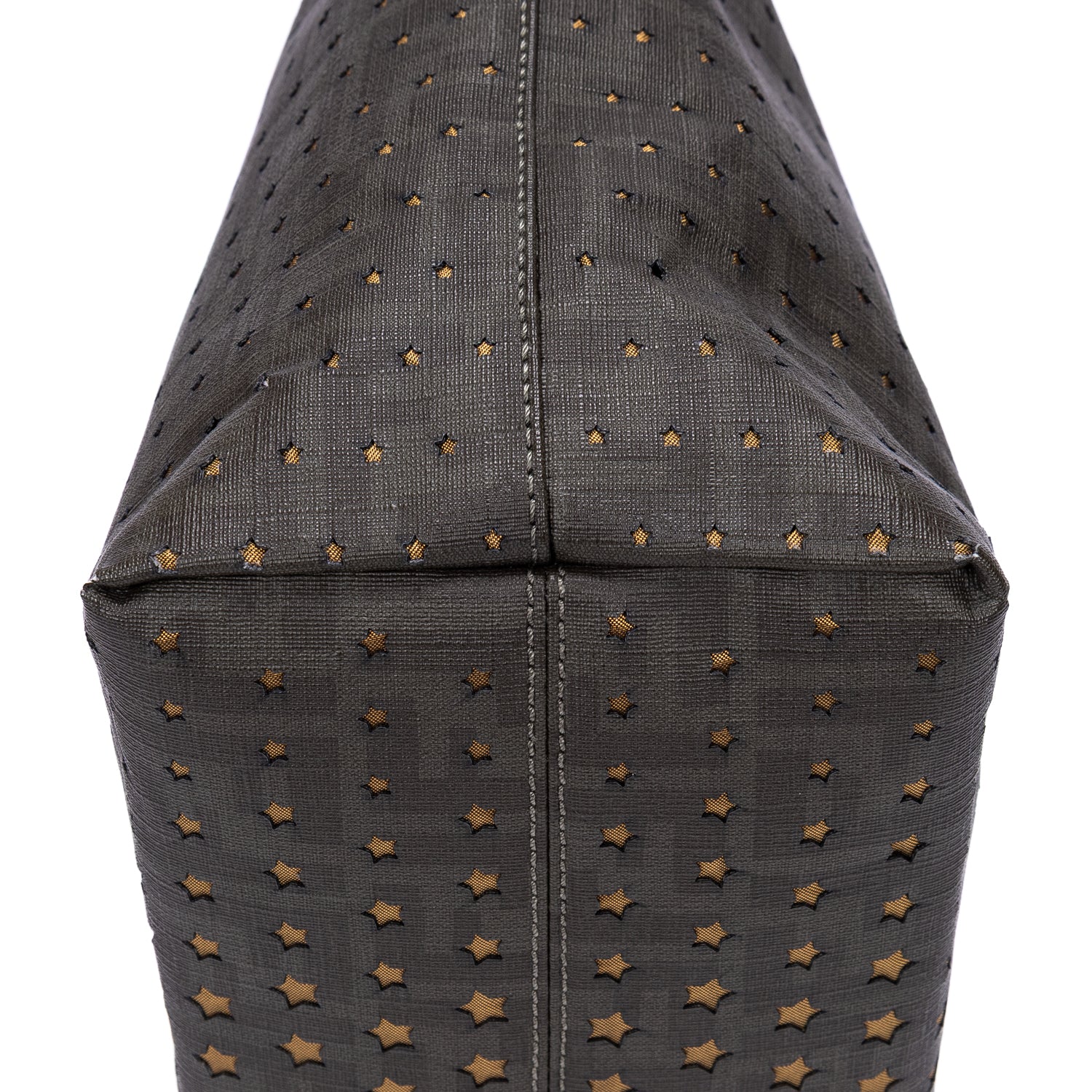 Bandolera Spalmati Star Laser Cut Roll Tote Bag Verde oscuro Lona con estrellas cortadas a láser