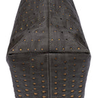 Bandolera Spalmati Star Laser Cut Roll Tote Bag Verde oscuro Lona con estrellas cortadas a láser