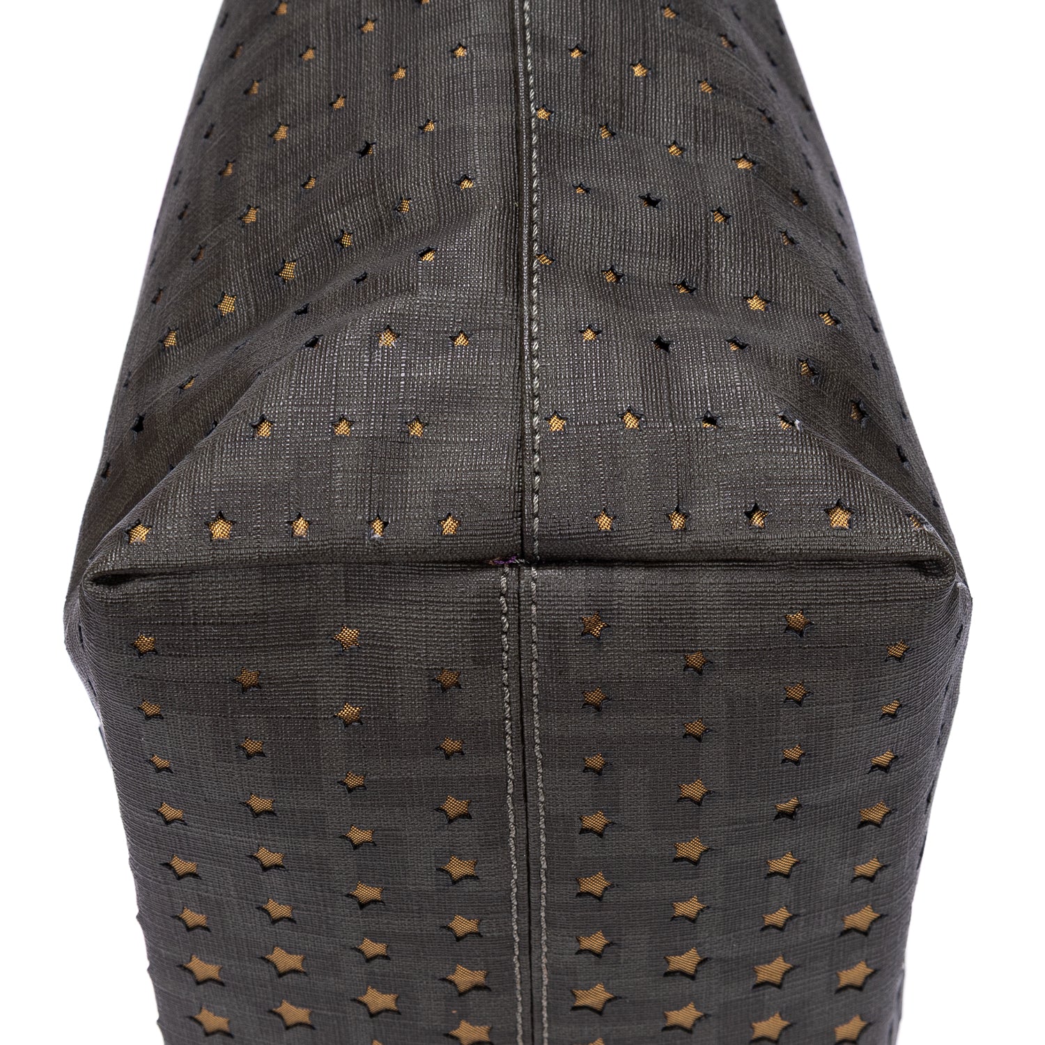 Bandolera Spalmati Star Laser Cut Roll Tote Bag Verde oscuro Lona con estrellas cortadas a láser