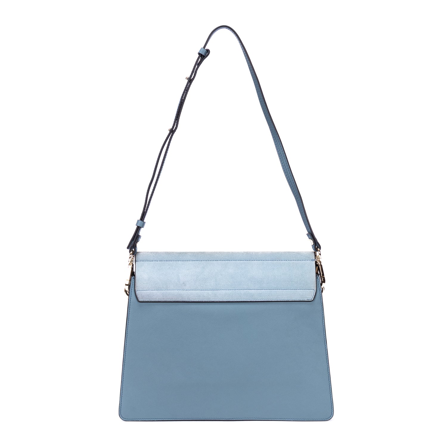 Shoulder Bag Faye Medium Blue Calfskin Leather
