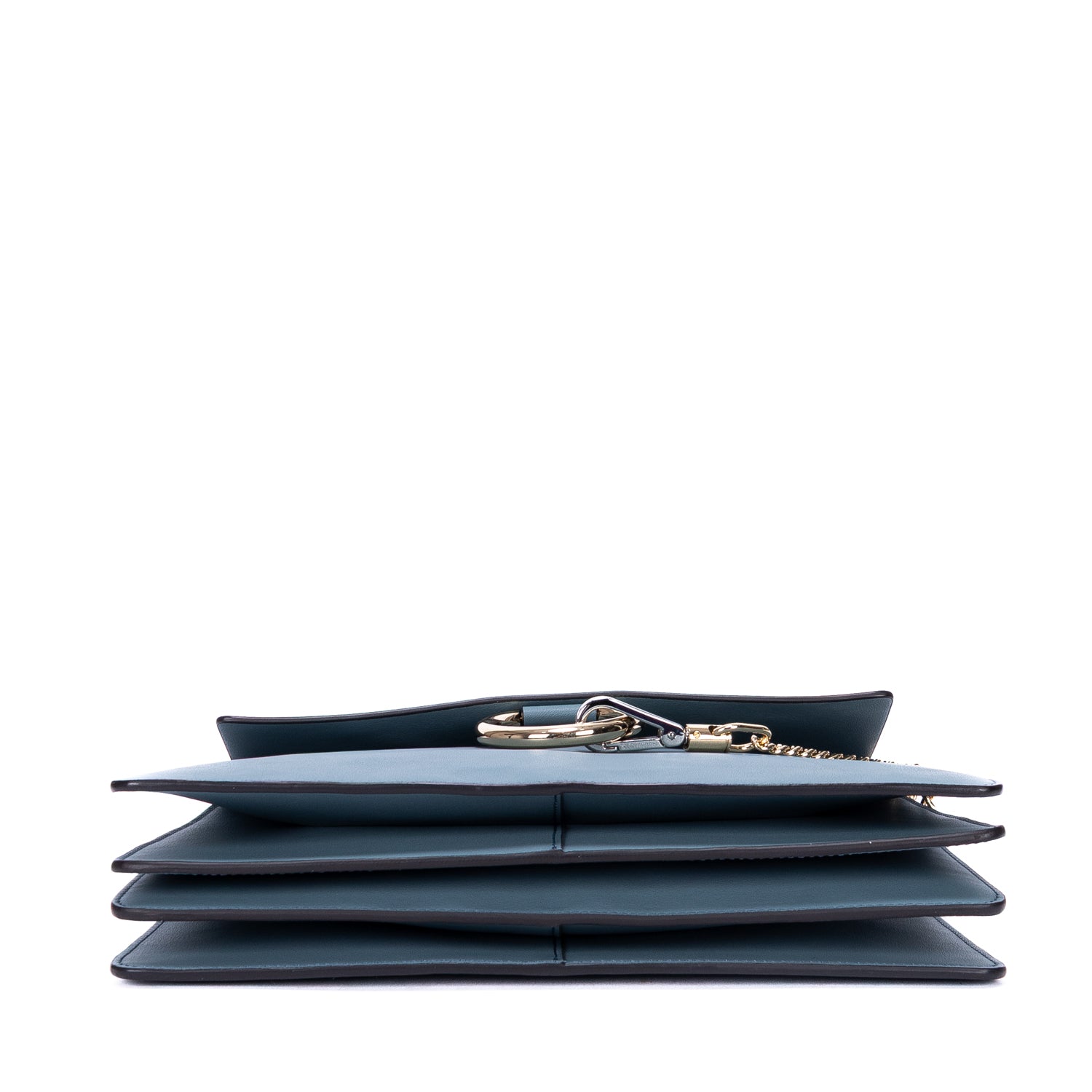 Bolso de hombro Faye mediano de piel de becerro azul