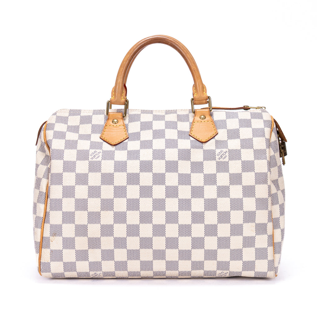 Bandolera Speedy 30 Damier Azur color marfil