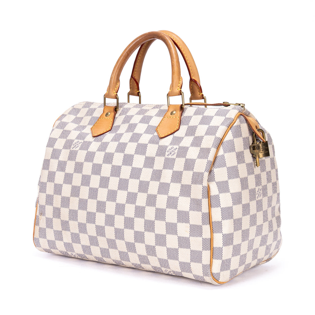 Bandolera Speedy 30 Damier Azur color marfil