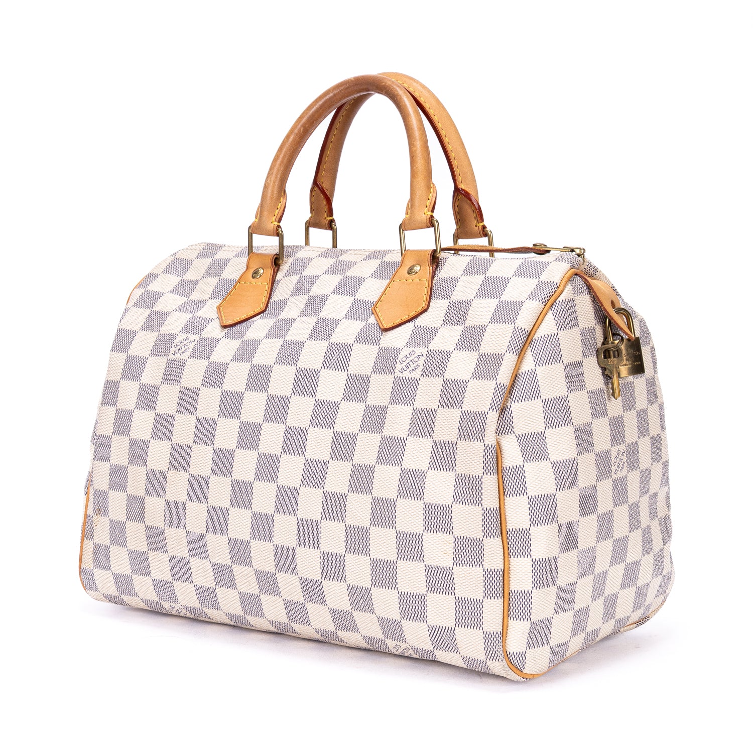 Shoulder Bag Speedy 30 Ivory Damier Azur