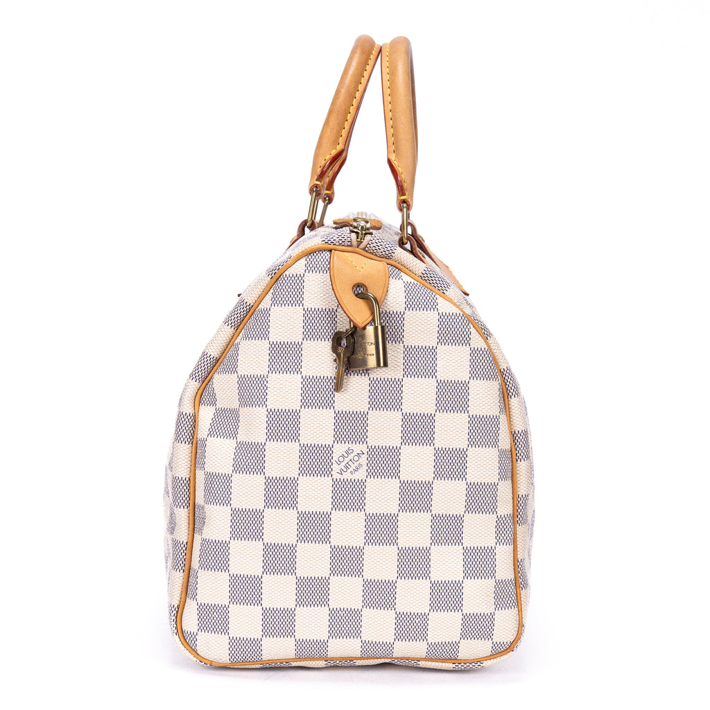 Bandolera Speedy 30 Damier Azur color marfil