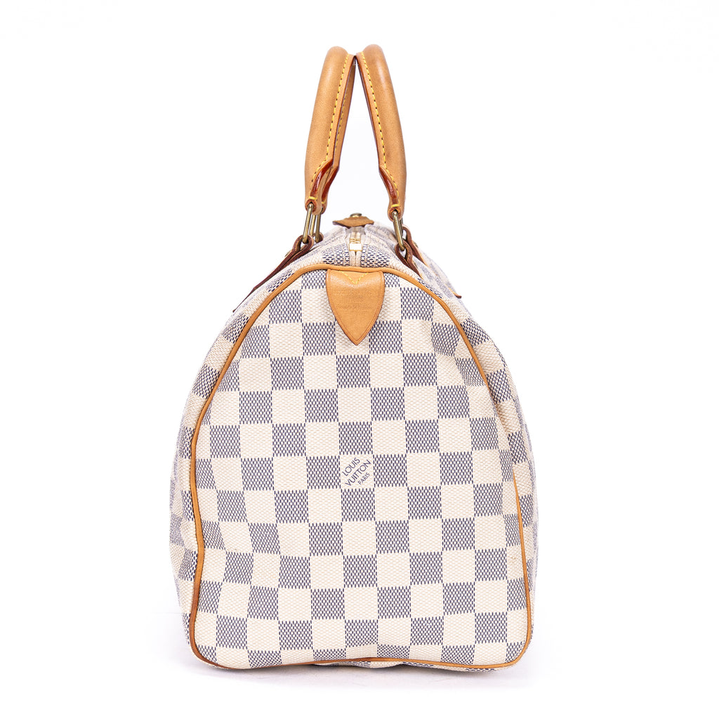 Bandolera Speedy 30 Damier Azur color marfil
