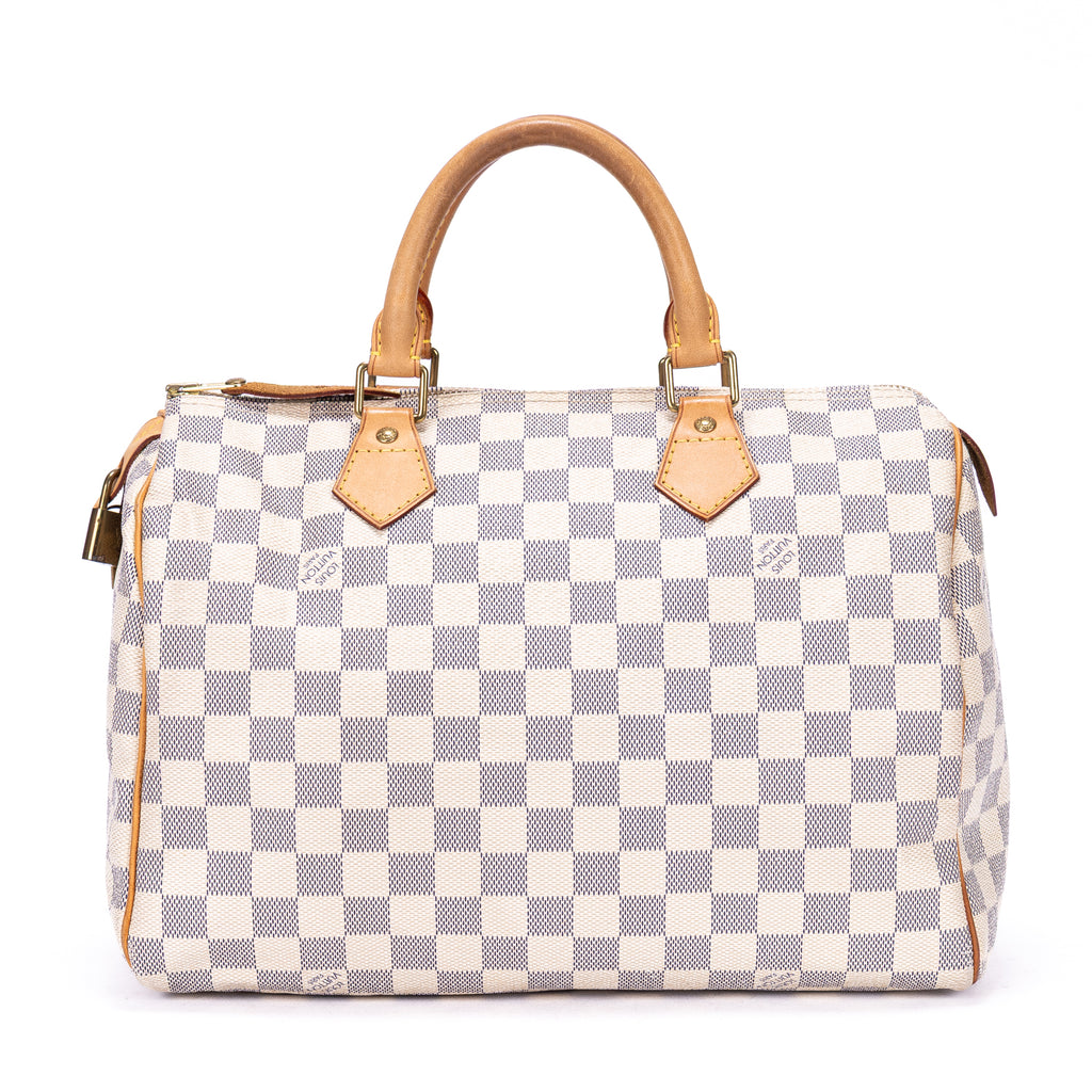 Bandolera Speedy 30 Damier Azur color marfil