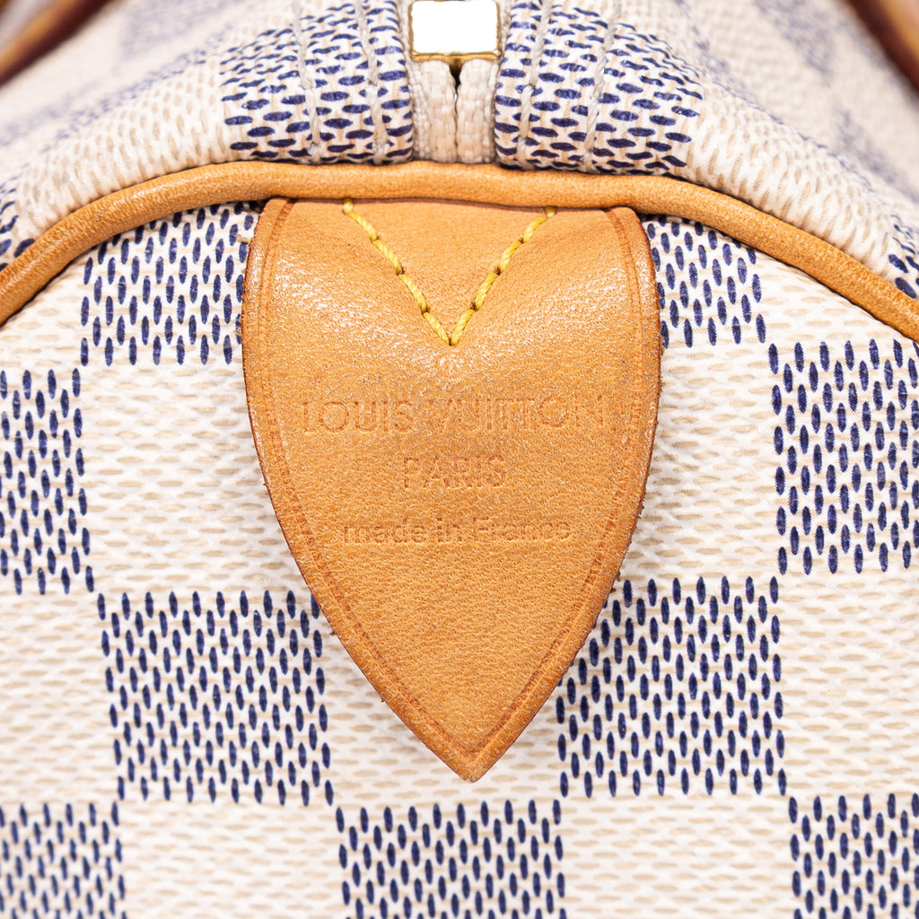 Bandolera Speedy 30 Damier Azur color marfil