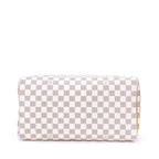 Bolso de hombro Speedy 35 Damier Azur color marfil