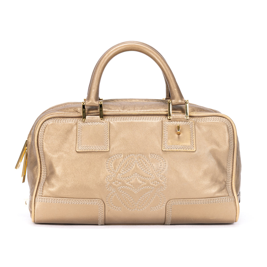 Bolso de hombro Amazona 28 Tote Bag de piel de becerro dorada