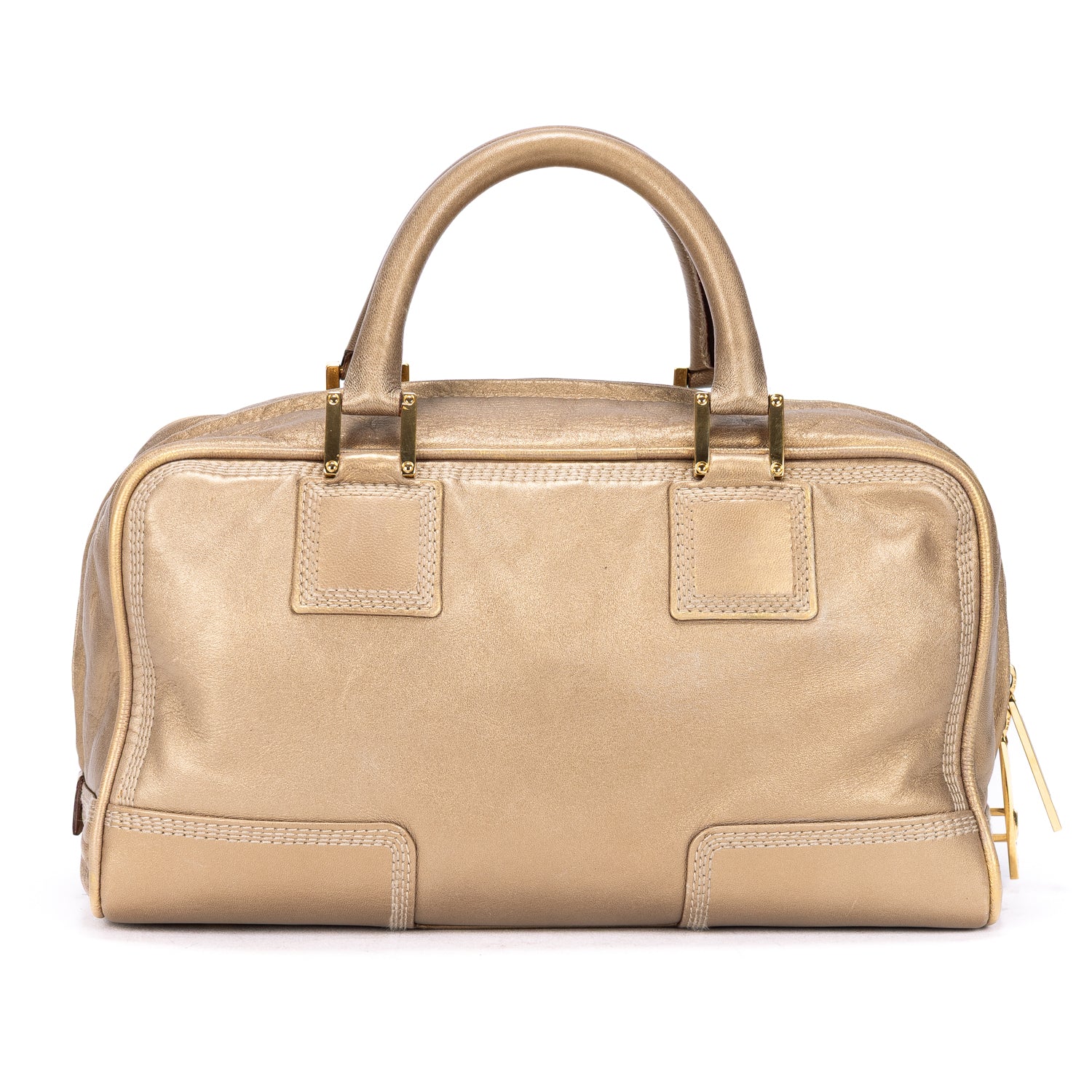 Shoulder Bag Amazona 28 Tote Bag Gold Calfskin Leather