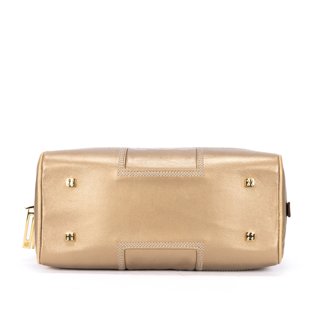Bolso de hombro Amazona 28 Tote Bag de piel de becerro dorada