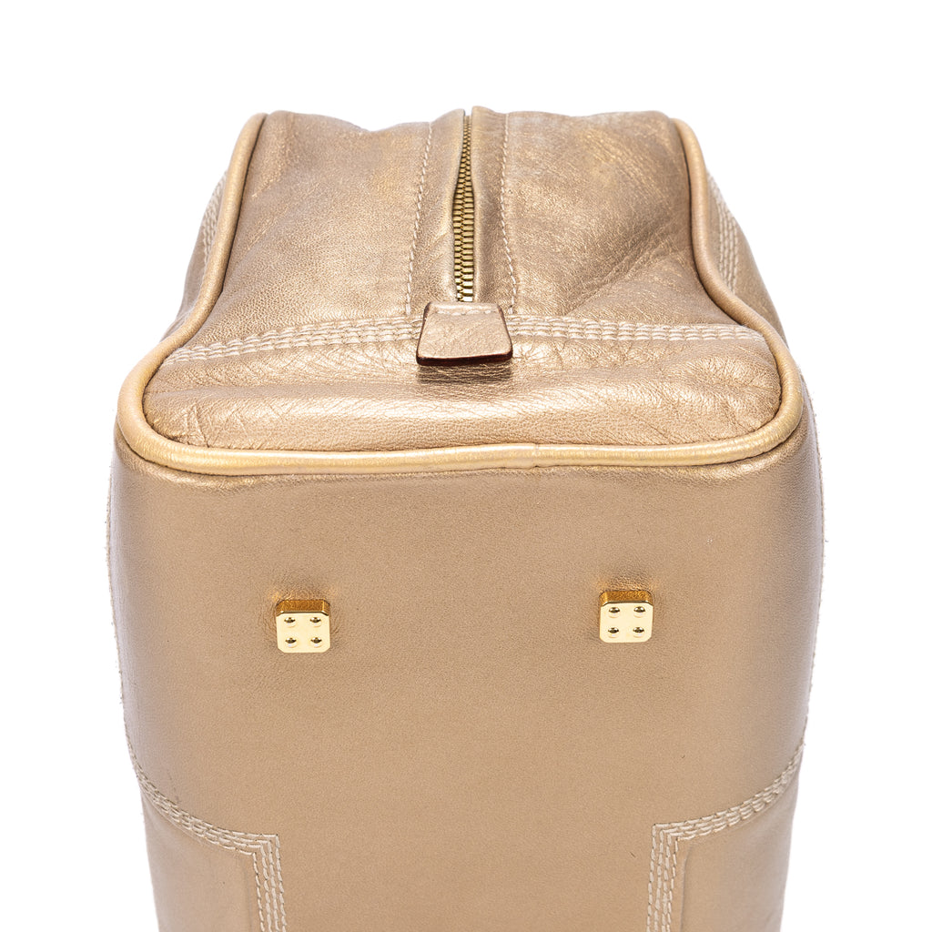 Bolso de hombro Amazona 28 Tote Bag de piel de becerro dorada