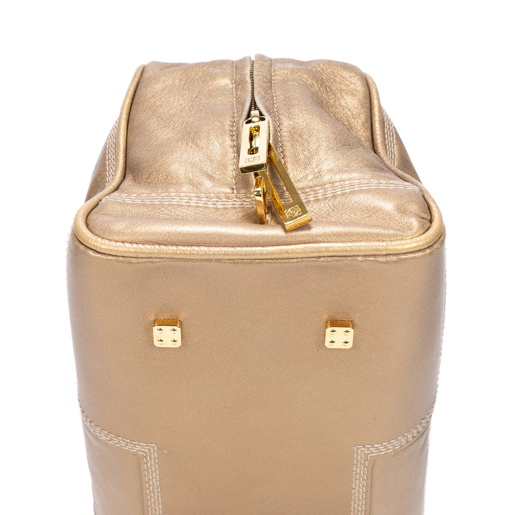Bolso de hombro Amazona 28 Tote Bag de piel de becerro dorada