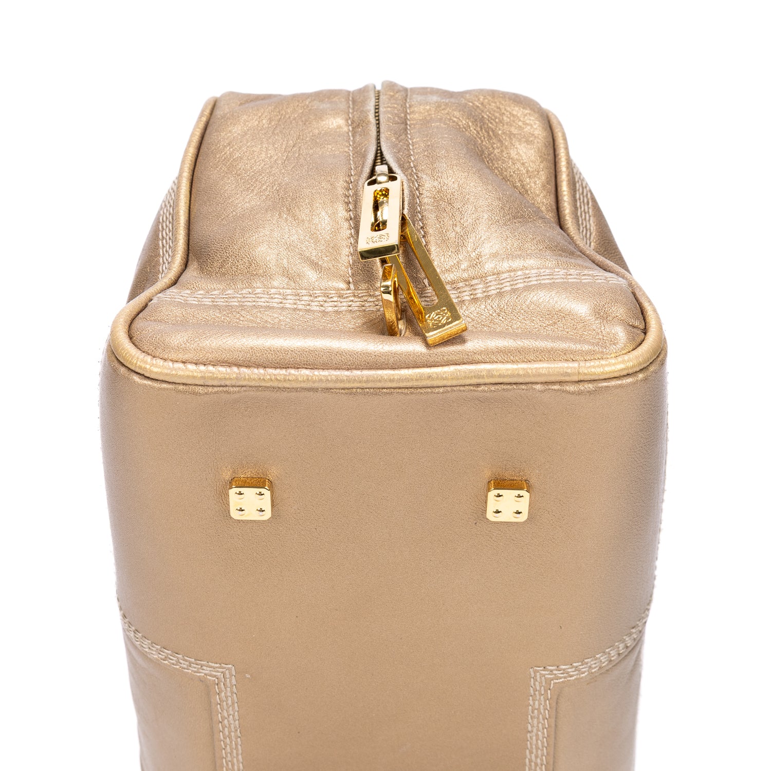Bolso de hombro Amazona 28 Tote Bag de piel de becerro dorada