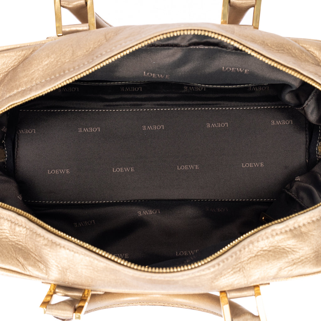 Bolso de hombro Amazona 28 Tote Bag de piel de becerro dorada