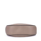 Sac porté épaule Drew petit modèle en cuir de veau grainé taupe