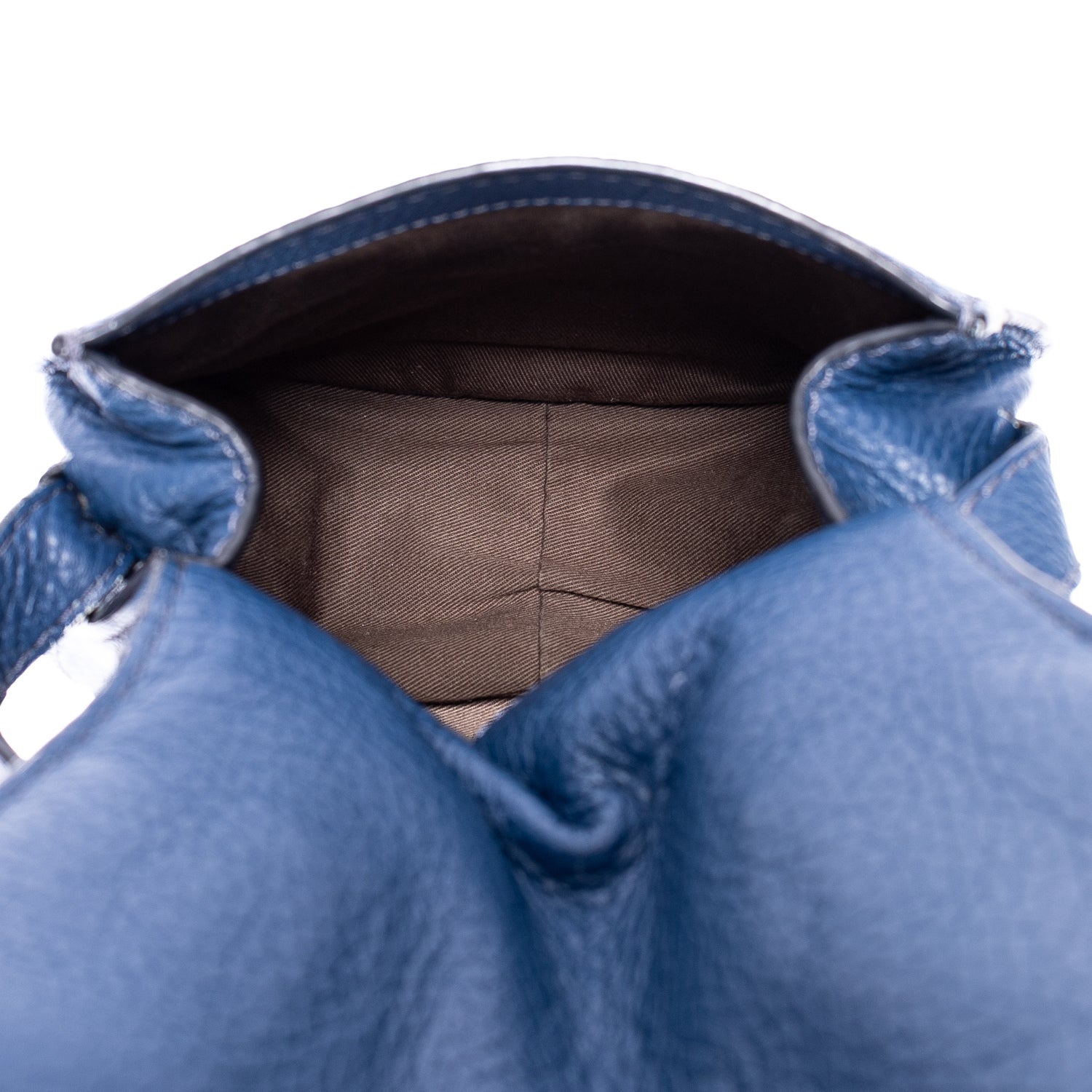 Bandolera pequeña Marcie Saddle Pequeña Cuero granulado azul marino